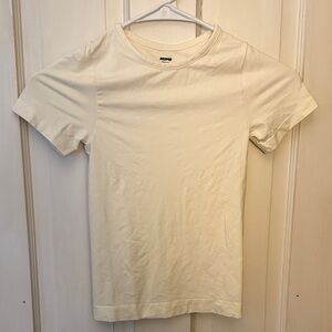 SKIMS Short Sleeve Cream Tee